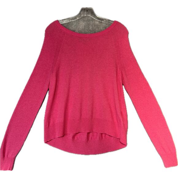 Banana Republic Merino Wool Cashmere Jewel Neck Pullover Sweater Pink Women S - Picture 3 of 9